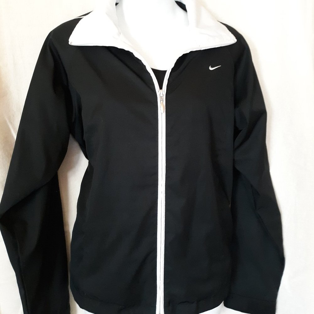 Nike Black White Stripe Track Jacket